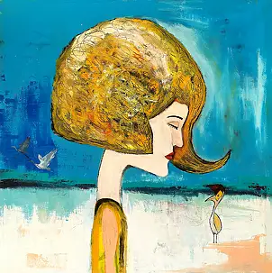 Przemyslaw Michalczuk, Sognatore, Quadro a olio - tela, 100 x 100