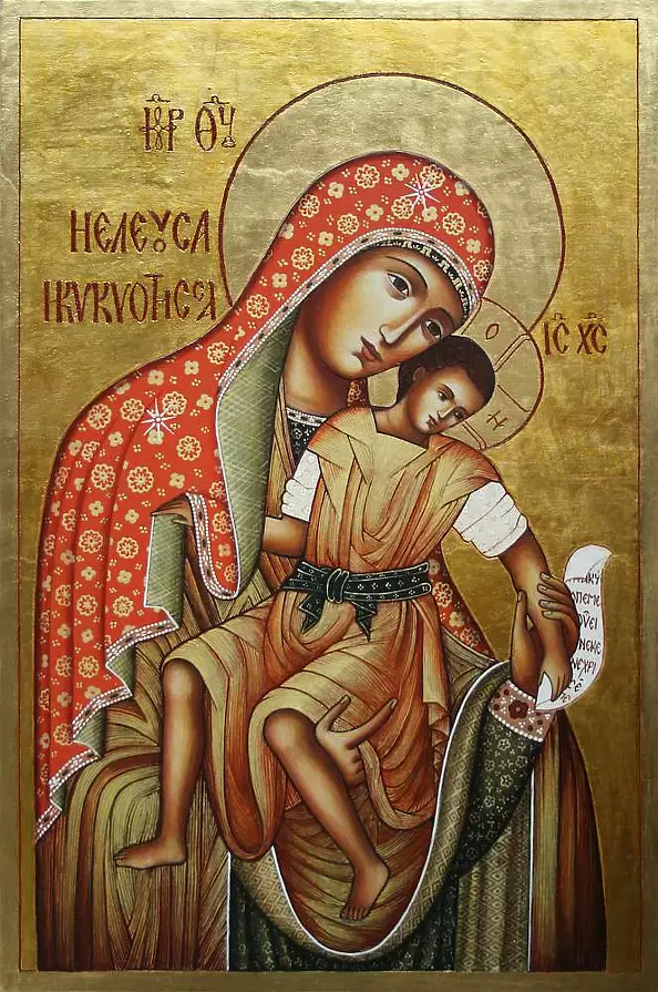 Malwina Wójcik - Matka Boska Kykkotissa - namalowana według ikony Simona Uszakowa z XVII wieku