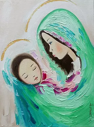 Ewa Boińska - Mother of God with baby
