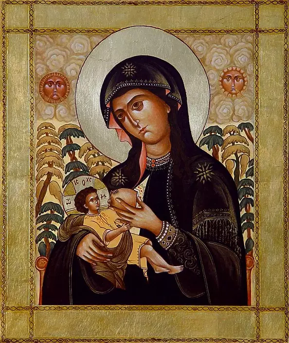 Malwina Wójcik - Matka Boża Galaktotrofusa - według rosyjskiej ikony z XVII w
