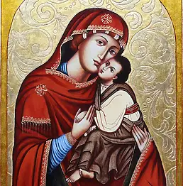 Malwina Wójcik, Богоматерь Beautiful Love (Łopieńska), Темпера, Інші - дошка, 22 x 30