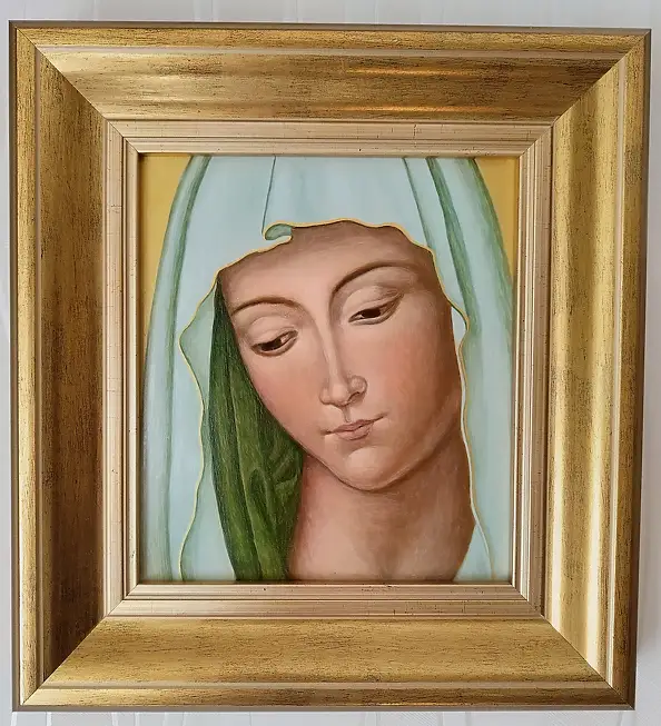 Jadwiga Kowalska, Matka Boża Uzdrowienie Chorych, Tempera - deska, 29 x 29