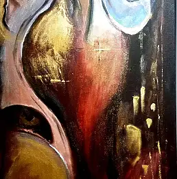 Alicja Walczak, Mutter des Lichts, Acrylgemälde - Leinwand, 50 x 100