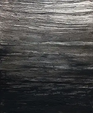 Iwona Jabłońska, Mäander der Dunkelheit, Lasur, Ölbild, Mischtechniken - Leinwand, 100 x 120