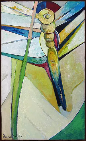   - Meditation: dragonfly on a leaf