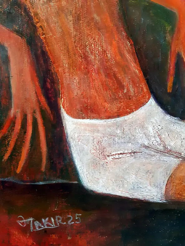 ZAKIR AHMEDOV - Meeting 2025year 70x50cm Original painting Oil on canvas