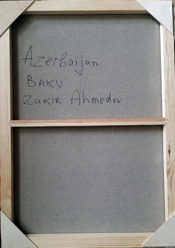 ZAKIR AHMEDOV - Meeting 2025year 70x50cm Original painting Oil on canvas