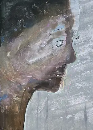 Ewa Mościszko, Melancholie, Acrylgemälde - Leinwand, 55 x 75