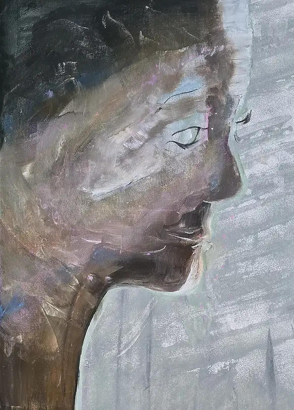 Ewa Mościszko, Melancholie, Acrylgemälde - Leinwand, 55 x 75