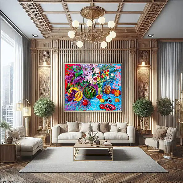 Anastasiia Kurkova, Petal Melody of Lilac, Oil painting - canvas, 120 x 100