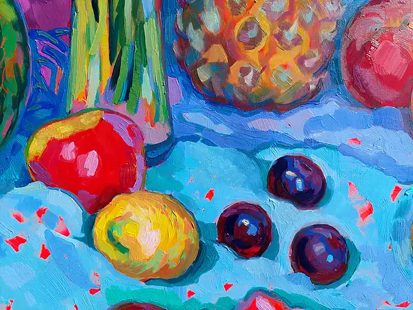 Anastasiia Kurkova, Petal Melody of Lilac, Oil painting - canvas, 120 x 100