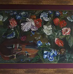 Paulina Lasek, Die Gartenmelodie, Acrylgemälde - Platte, 88 x 68