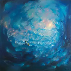 Agata Buczek, La mélodie de l'existence, Peinture à l'huile - toile, 100 x 100