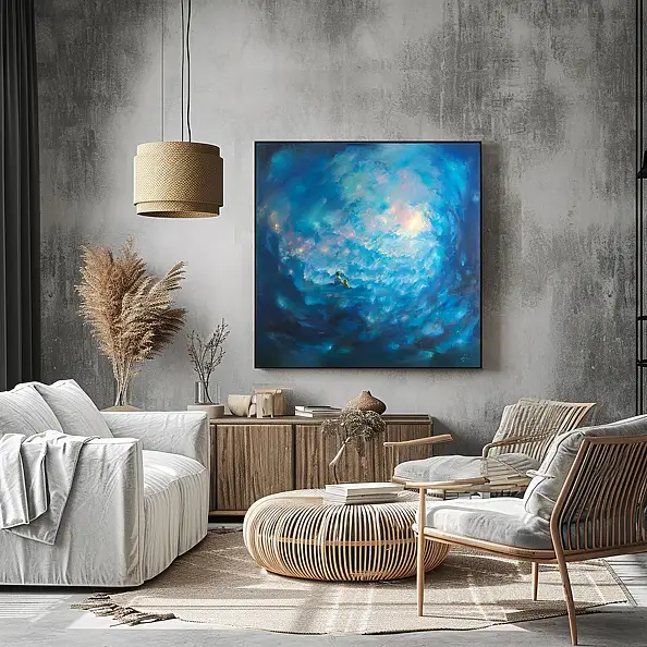 Agata Buczek, La mélodie de l'existence, Peinture à l'huile - toile, 100 x 100