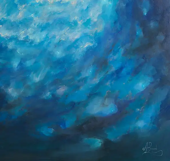 Agata Buczek, La mélodie de l'existence, Peinture à l'huile - toile, 100 x 100
