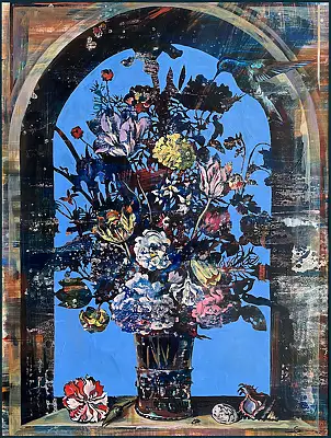 Rita Staszulonok, Memory in Water-IV, Obraz olejny, Tempera - karton/tektura, 60 x 80