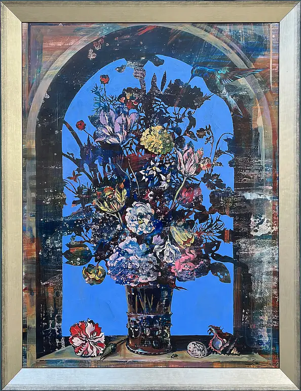 Rita Staszulonok, Memory in Water-IV, Oil painting, Tempera - cardboard/paperboard, 60 x 80