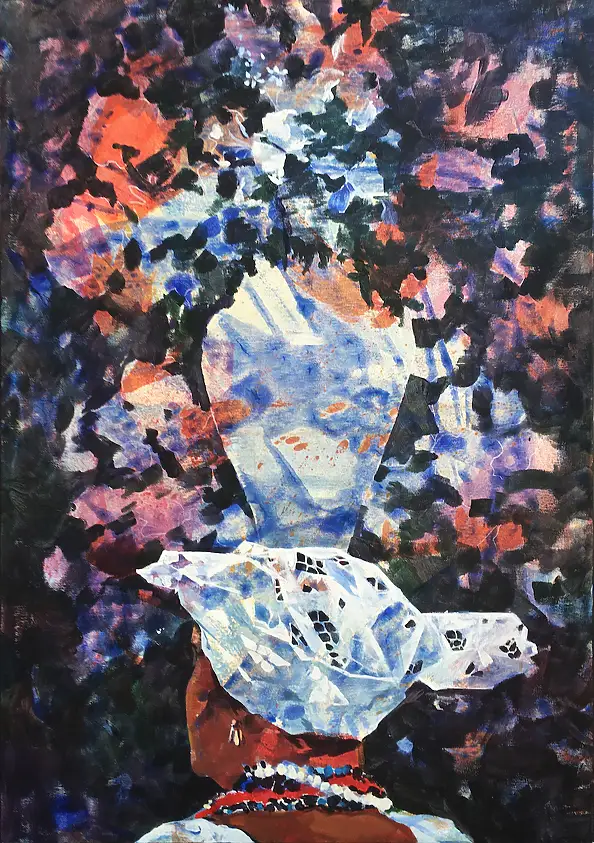 Rita Staszulonok, Memory in Water, Obraz akrylowy - płótno, 2100 x 100