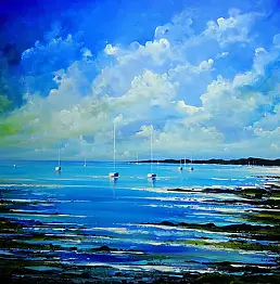 Bruni Eric, Mer orageuse, Acrylgemälde - Leinwand, 61 x 50