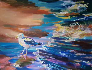 Anna Borcz - Seagull on the beach