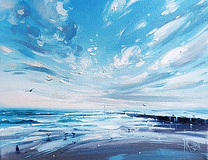 Karina Jaźwińska - Seagulls in the wind