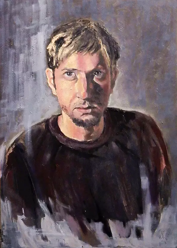 Elżbieta Petruk - Mężczyzna w ciemnym swetrze