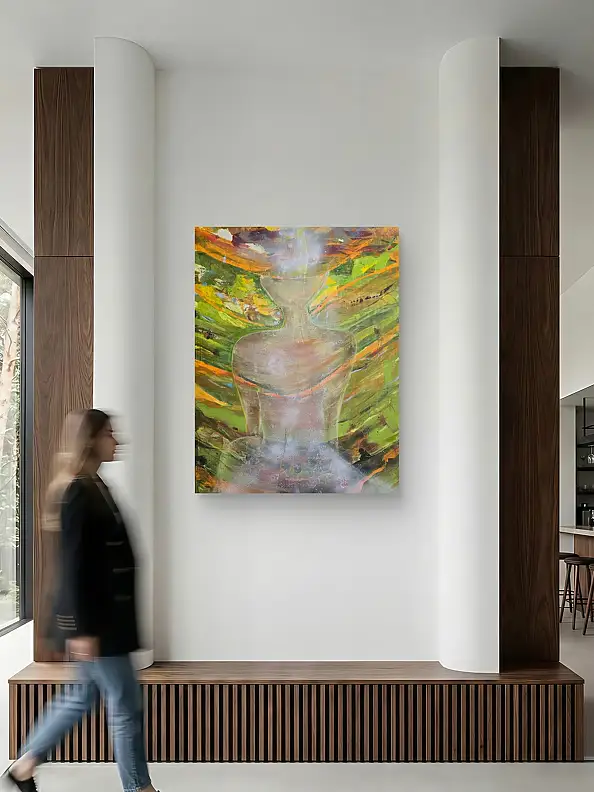 Ewa Mościszko, Brume , Peinture acrylique, Pastel, Tempera - toile, 60 x 80