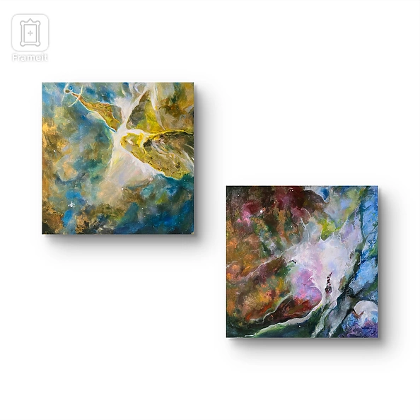 Ewa Mościszko - Mgławica Oriona  kompozycja 2 prac