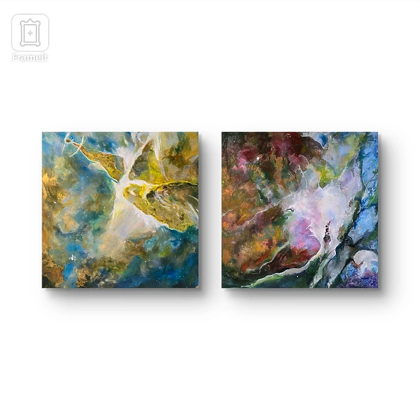 Ewa Mościszko - Mgławica Oriona  kompozycja 2 prac