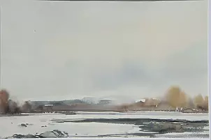 Kazimierz Twardowski - A foggy day on the Dunajec River