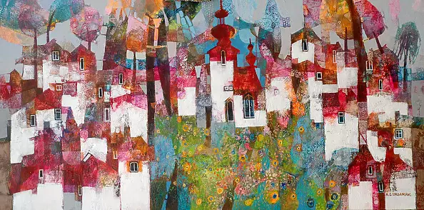 Alicja Słaboń Urbaniak - The town in the meadow