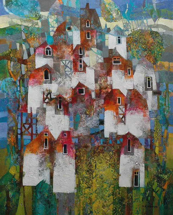 Alicja Słaboń Urbaniak - A small town on the river