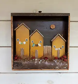 Wioletta Niewiarowska, Une ville dans un vieux tiroir, Aquarelles, Techniques mixtes - autres, 28 x 27