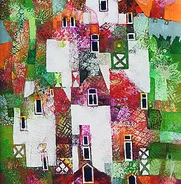 Alicja Słaboń Urbaniak, Miasteczko ze snu, Obraz olejny - płótno, 30 x 40