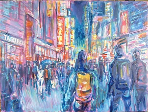 Kazimierz Komarnicki - City Girl with a backpack