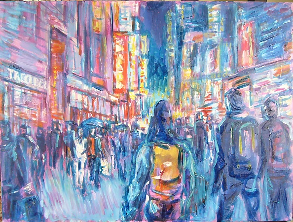 Kazimierz Komarnicki - City Girl with a backpack