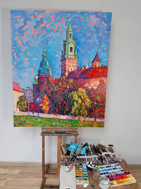 Anastasiia Kurkova, City of Spires, Oil painting - canvas, 100 x 120