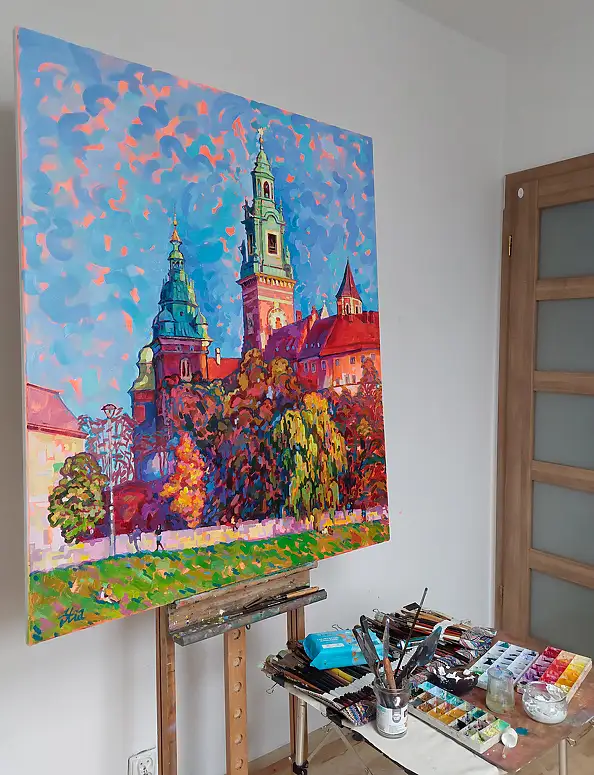 Anastasiia Kurkova, City of Spires, Oil painting - canvas, 100 x 120