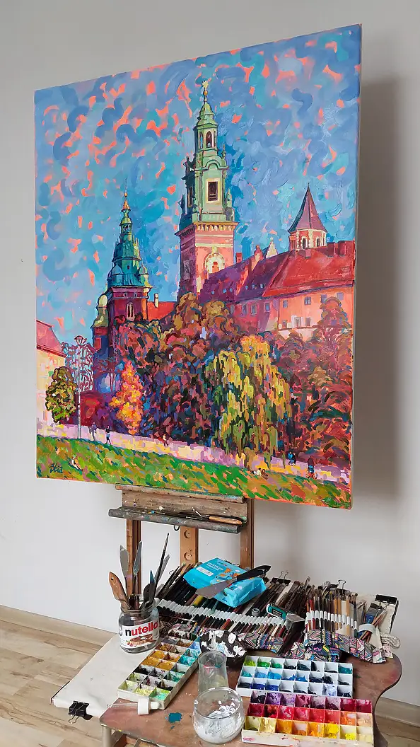 Anastasiia Kurkova, City of Spires, Oil painting - canvas, 100 x 120