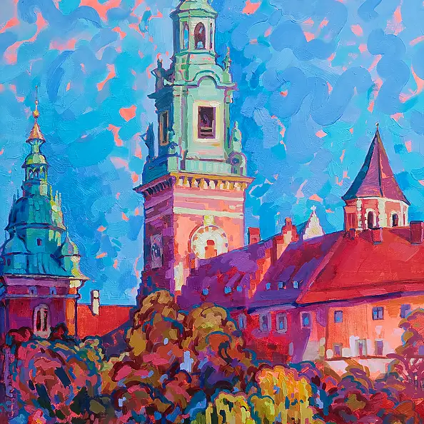 Anastasiia Kurkova, City of Spires, Oil painting - canvas, 100 x 120