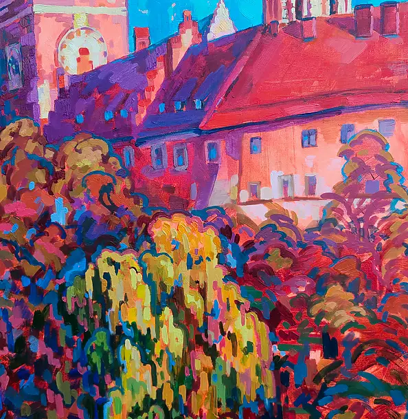 Anastasiia Kurkova, City of Spires, Oil painting - canvas, 100 x 120