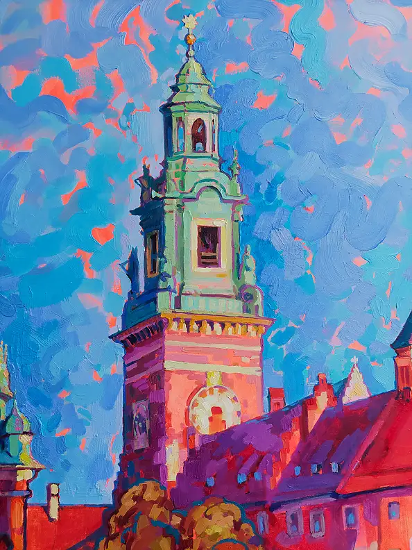 Anastasiia Kurkova, City of Spires, Oil painting - canvas, 100 x 120