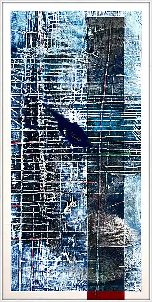 Jakub Margasinski, Miasto, Obraz akrylowy - deska, 60 x 120