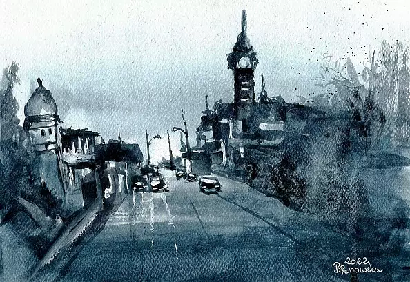 Bożena Ronowska - Miasto po zmroku