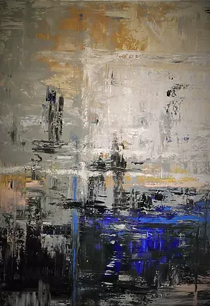   - The city in the background