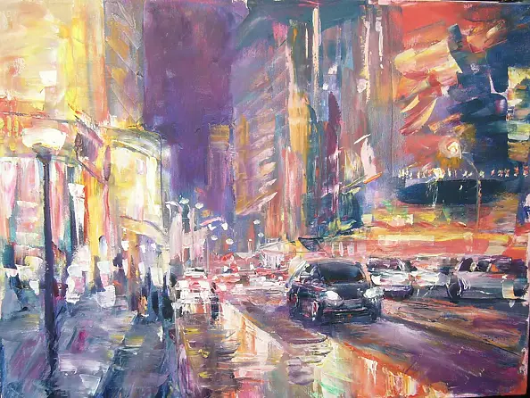 Kazimierz Komarnicki - Miasto wieczór