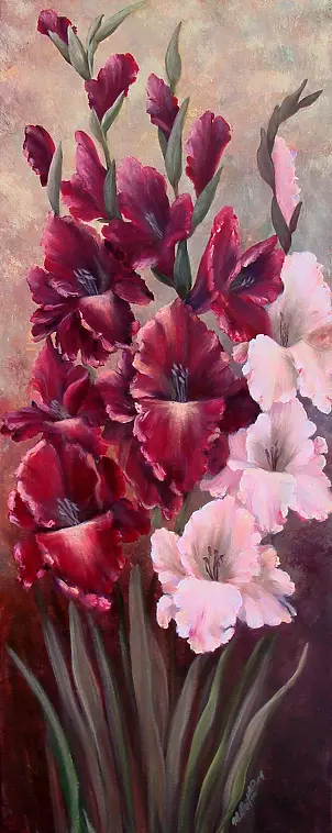   - purple gladioli