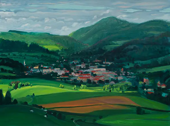 Wojciech Pater, Tra la primavera e l'estate, Quadro a olio - pannello, 80 x 60