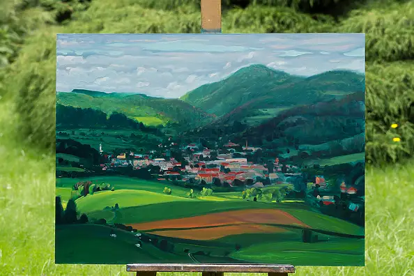 Wojciech Pater, Tra la primavera e l'estate, Quadro a olio - pannello, 80 x 60