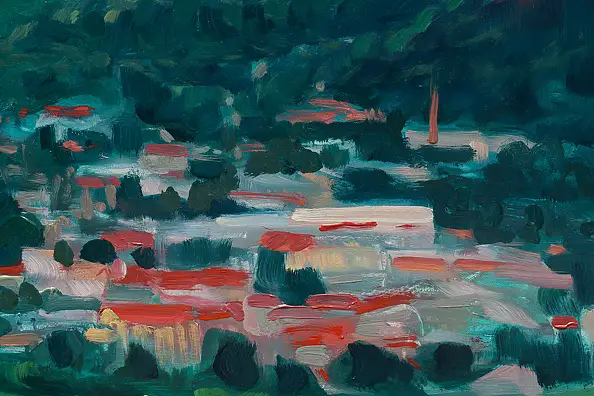 Wojciech Pater, Tra la primavera e l'estate, Quadro a olio - pannello, 80 x 60